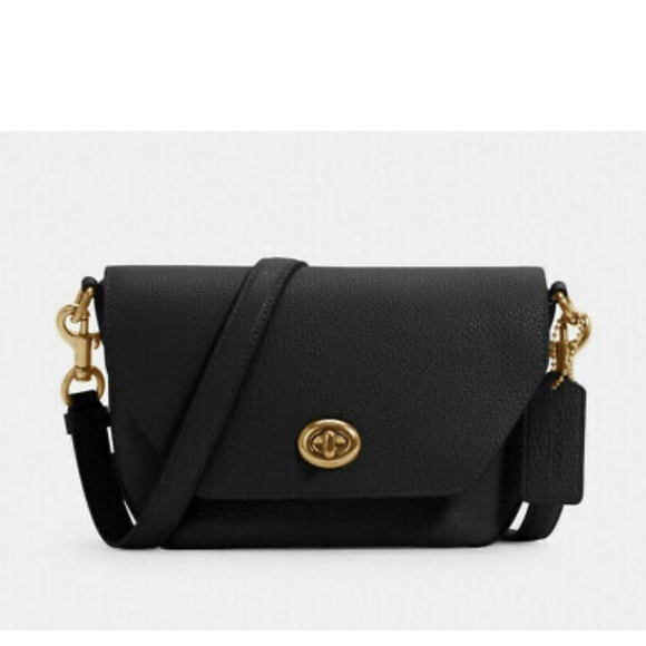Coach Bags Nwt Coach Turnlock Karlee Black Crossbody Bag Poshmark